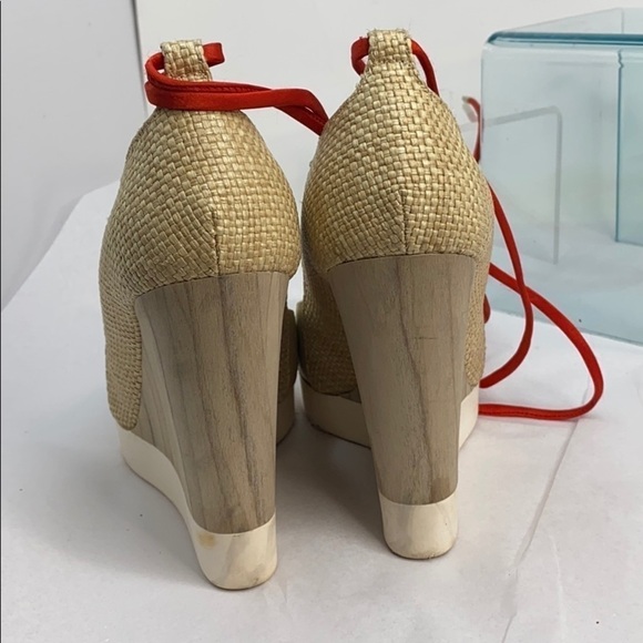 Jil Sander Sz 37 Beige Nude Wedge Shoes - Picture 8 of 9